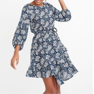 Apiece Apart Sabine Cotton Silk Blend Floral Print Mini Dress Sz 0